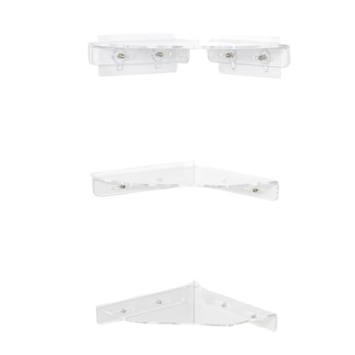 Koolenry 3 Stcs Schwimmende Dreieckswandregal Kleine Badezimmerregale für Küchenschlafzimmer von Koolenry