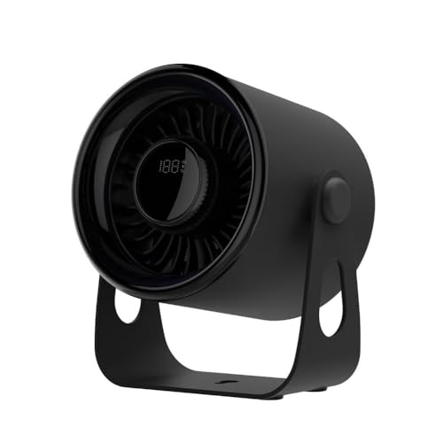 Koolenry 3D-Umluftventilator mit Ultraleiser Smart-Technologie für Desktop oder Wandmontage in Elegantem Schwarz Koolenry 3D-Umluftventilator mit Ultraleiser Smart-Technologie für Desktop oder Wandmontage in Elegantem Schwarz von Koolenry