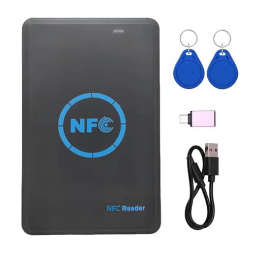 Koolenry 5-Band NFC Smart Chip Reader/Writer +2xCuid Keychain 125K 13,56m Kopierer HID Duplicator Tag Clone ID IC Keychain-Schlüssel Kopie Koolenry 5-Band NFC Smart Chip Reader/Writer +2xCuid Keychain 125K 13,56m Kopierer HID Duplicator Tag Clone ID IC Keychain-Schlüssel Kopie von Koolenry