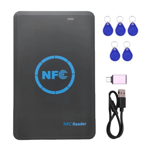 Koolenry 5-Band NFC Smart Chip Reader/Writer +5XCuid Keychain 125K 13,56m Kopierer HID Duplicator Tag Clone ID IC Keychain-Schlüssel Kopie Koolenry 5-Band NFC Smart Chip Reader/Writer +5XCuid Keychain 125K 13,56m Kopierer HID Duplicator Tag Clone ID IC Keychain-Schlüssel Kopie von Koolenry