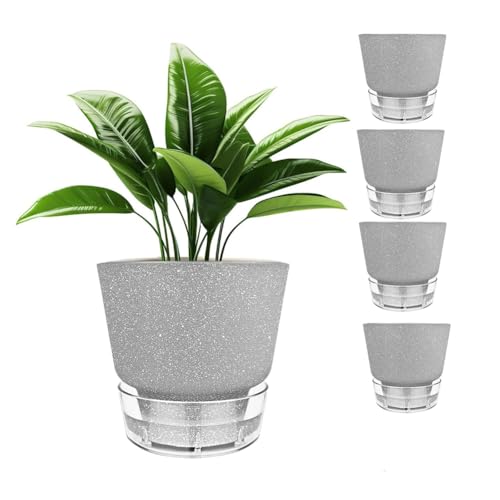 Koolenry 5 Stcs Selbstbewässerungstopf Easy Self Watering Plant Topf für Tropische Pflanzen für Hauspflanzen, Innen im Freien von Koolenry