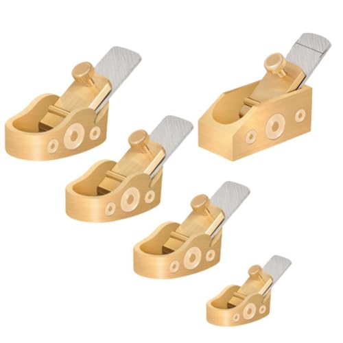 Koolenry 5-Teiliges Fingerhobel-Fräser-Set für die Holzbearbeitung, Kupfer, Edelstahl, Gitarrenbauer-Werkzeugset für DIY-Holzinstrumente von Koolenry