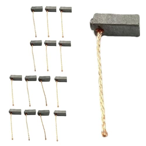 Koolenry 5 X 6 X 14 mm Kohlebürste, Drahtleiter, Generatormotorbürste für 24-V-Garagentormotor, Kupfer-Graphit-Kohlebürste von Koolenry