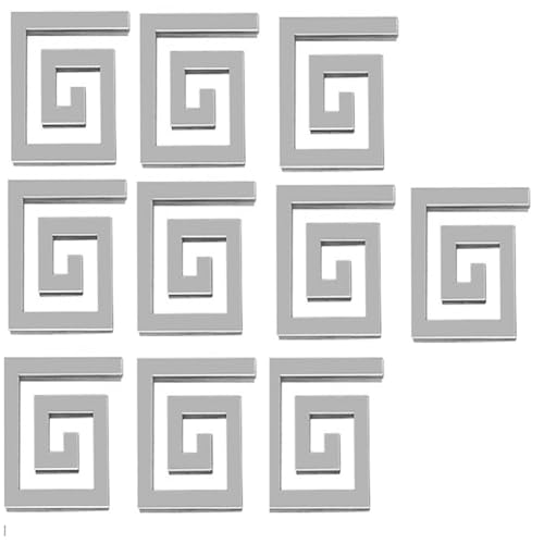 Koolenry 60 PCS DIY Geometrische Formspiegelaufkleber für Wohnzimmerspiegelaufkleber für Den Hintergrund für Häusliche Hintergrund (Silbrig) von Koolenry