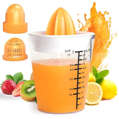 Koolenry 600 Ml (20 Unze) 3in-1 Multifunktionales Manualbeschwerter Zitrussuicer, Zitruspresse, für Fruchtsaft & Marmelade () von Koolenry
