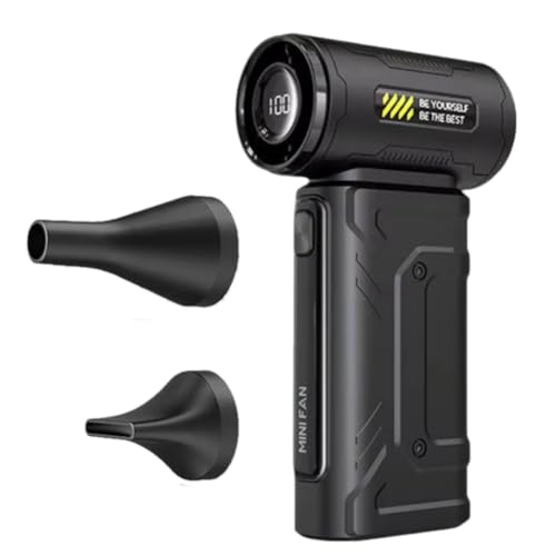 Koolenry 6000 MAh Bürstenloser Lüfter Batterie Display Hochgeschwindigkeit Handheld Luftgebläse Lüfter Blowing Tragbares Gewalttätiges Turbo -Jet -Lüfter Schwarz von Koolenry