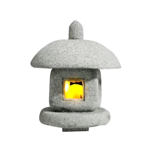 Koolenry Aquarium Mini Pagode Lantern Light Garden Statue Mikrolandschaft Fischtank Bonsai Outdoor -Wohndekorationen von Koolenry