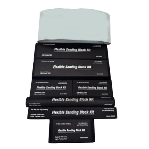 Koolenry Auto Body Hand Abrasives Schleifblock -Kit Von 7 - mit Sandpapierblättern für Automobilfarbe Sand von Koolenry