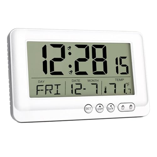 Koolenry Batteriebetriebene Digitaluhr, Einfacher für Schlafzimmer, Regal, Schreibtisch, Nachttisch, Reisewecker mit Doppelalarm Koolenry Batteriebetriebene Digitaluhr, Einfacher für Schlafzimmer, Regal, Schreibtisch, Nachttisch, Reisewecker mit Doppelalarm von Koolenry