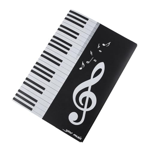 Koolenry Big Piano Score Ordner 4 Seiten Erweiterbarer Musikdateischrank A4 Größe 6 Musikspeicherblatt Clip von Koolenry