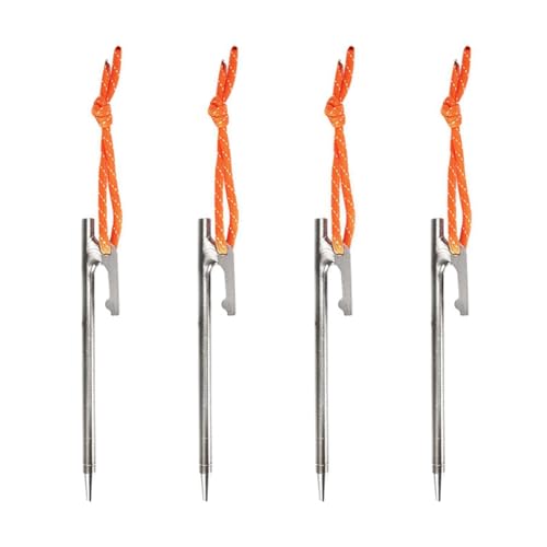 Koolenry Camping Zelt Nagel Titanlegierung Zelt Heringe Outdoor Camping Winddichte Befestigungsnägel für Markise Zelt Zubehör 30cm von Koolenry