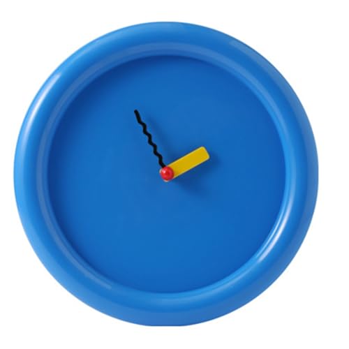 Koolenry Cremige Wanduhr Tischuhr mit Geräuschlosem Uhrwerk Wanddekoration Wanddekoration Blau von Koolenry