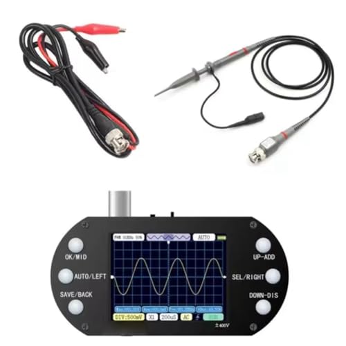 Koolenry Digital Oszilloskop Oszilloskop Mini Handheld Probenrate 500 KHz mit Sonde Electronic Reparatur DIY von Koolenry