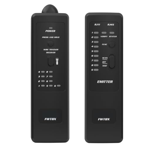 Koolenry Drahttoner FWT8X RJ45 RJ11 Network Ethernet LAN -Kabel -Tracker -Tracer -Analysator Detektor Line Finder Tester Koolenry Drahttoner FWT8X RJ45 RJ11 Network Ethernet LAN -Kabel -Tracker -Tracer -Analysator Detektor Line Finder Tester von Koolenry