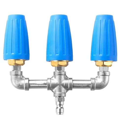 Koolenry Dreifach-Turbodüse, Hochdruckreiniger mit Turbodüse und 1/4-Schnellanschluss, Doppel-Turbodüse mit 2,5 Öffnungen, 4000 PSI Ma Koolenry Dreifach-Turbodüse, Hochdruckreiniger mit Turbodüse und 1/4-Schnellanschluss, Doppel-Turbodüse mit 2,5 Öffnungen, 4000 PSI Ma von Koolenry