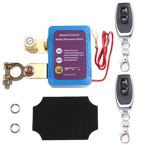 Koolenry Fernbedienungs-Batterie-Trennschalter 12 V/24 V 240A Automatisches Ausschaltung für das Auto für Den Bootsgebrauch von Koolenry