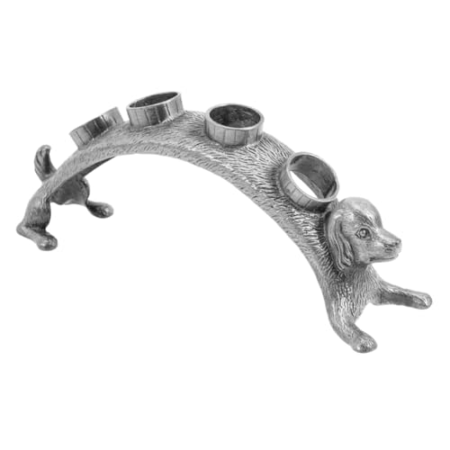 Koolenry Flaschenverschluss-Aufbewahrungsregal, Flaschenverschlussregal in Hundeform, Weinflaschenverschlussregal Aus Zinklegierung, Hundedekoration von Koolenry