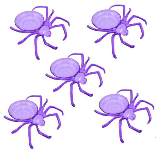 Koolenry Food Tably Halloween Spider Bowl 5PCS Simuliertes Spinnen Süßigkeiten Dish Obstplatte Süßigkeiten Keksverpackungskorb von Koolenry