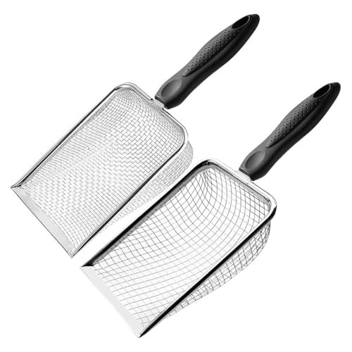 Koolenry Gartenboden -Sifter für Gartenarbeit, 3,8/5mm -Netz, Langlebiger Schmutzfieber mit Griffen, 2 Packung Von 2 von Koolenry