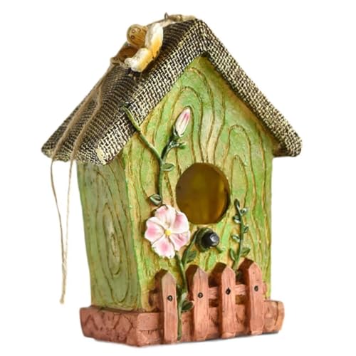 Koolenry Hängendes Vogelhäuschen, Vogelhäuschen, Gartendekoration, Nest, Geeignet zum Aufhängen Am, Layout, Basteln A von Koolenry