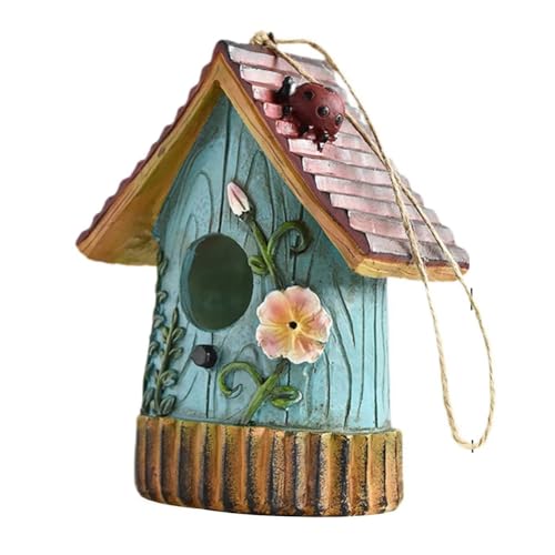 Koolenry Hängendes Vogelhäuschen, Vogelhäuschen, Gartendekoration, Nest, Geeignet zum Aufhängen Am, Layout, Basteln B von Koolenry