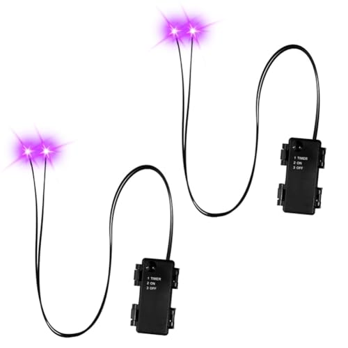 Koolenry Halloween-LED-Leuchtaugen mit Timer, 2 Stück Leuchtende Skelettaugen, Horror-DIY- für Masken, Kürbisse, Grabsteine, Requisiten C von Koolenry