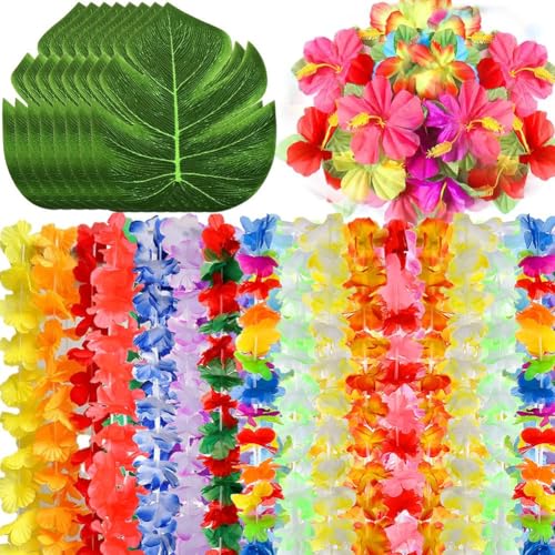 Koolenry Hawaiianische Blumen Dekorationen Hawaiianische Leis für Kinder Hawaiianische Leis von Koolenry