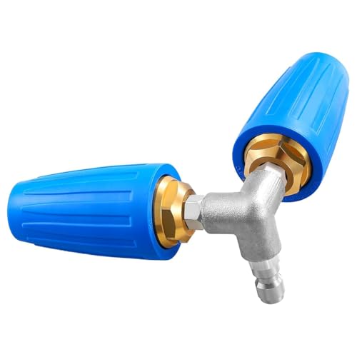 Koolenry Hochdruckreiniger-Dachrinnenaufsatz, Hochdruckreiniger mit Doppel-Turbodüse und 1/4-Schnellanschluss, 4000 PSI Koolenry Hochdruckreiniger-Dachrinnenaufsatz, Hochdruckreiniger mit Doppel-Turbodüse und 1/4-Schnellanschluss, 4000 PSI von Koolenry