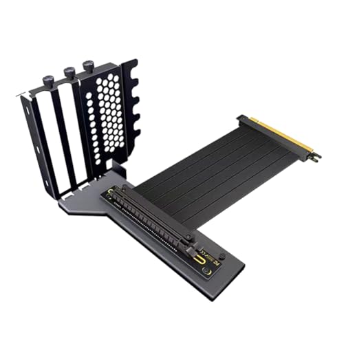 Koolenry Industrielle PCIE3.0 X16 Riser-Kabelverlängerung, Grafikkartenhalter, Vertikale Grafikkartenhalterung Aus Aluminiumlegierung von Koolenry