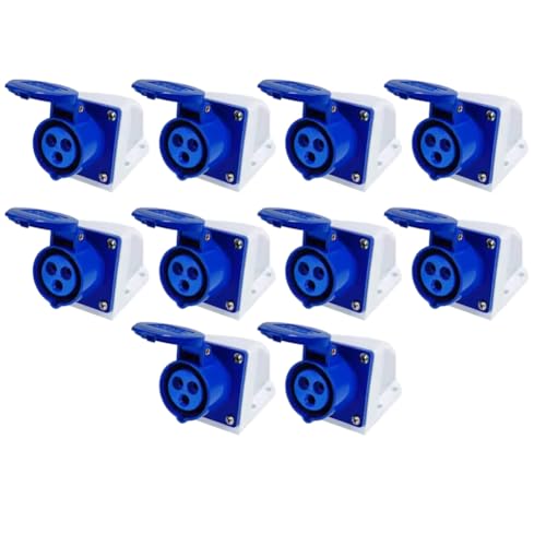 Koolenry Industrielle Sockel 3Pin 16A Wasserdichte Elektrische Verbindungshöhle Luftfahrt Sockel von Koolenry