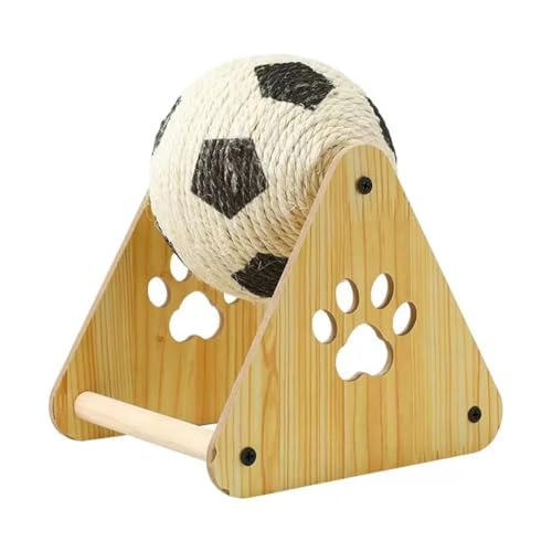 Koolenry Katzenkratzbrett Aus, Katzenkratzball, Kralle, Handgewickeltes Seil, Katzenklettergerüst, Katzenkratzsäule, Katzenspielzeug von Koolenry
