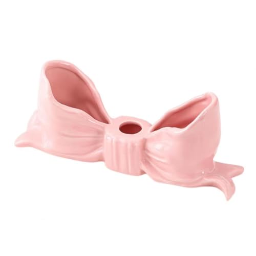 Koolenry Kerzenhalter Keramik-Bogengefäß Kerzenhalter mit Langem Stiel für Aromatherapie-Kerzen in Pink von Koolenry