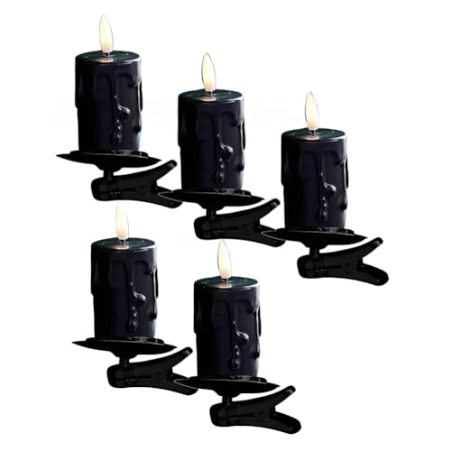 Koolenry Klemmkerzen für Weihnachten, LED-Festival-Klemmkerzen, Flackernde, Batteriebetriebene Kerzen, zum Anklipsen, für Den Weihnachtsbaum B von Koolenry