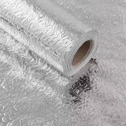 Koolenry Küchenbacksplash Protector Paper Aluminio - für Cocina Rückenspritzer für Küchenschale & Stick 40cmx von Koolenry