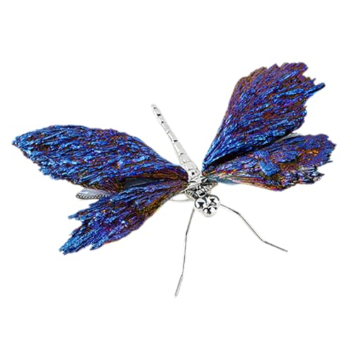 Koolenry Libellen-Skulptur, Libellen-Dekoration, Naturstein-Ornamente, Handgefertigt, Retro-Simulation, Libellen-Statue, Silber von Koolenry