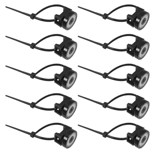 Koolenry Magnetische Kabelbindungshalterdraht Nylon Neodym -Halterung Krawatten Saugnäpfe Haken Schwarz Schwarz von Koolenry