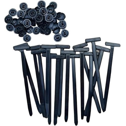 Koolenry Mehrzweckkabel-Krawatten-Werkzeug Selbstverriegelung Reißverschlüsse Reißverschlusshalter mit Pin 100pcs von Koolenry
