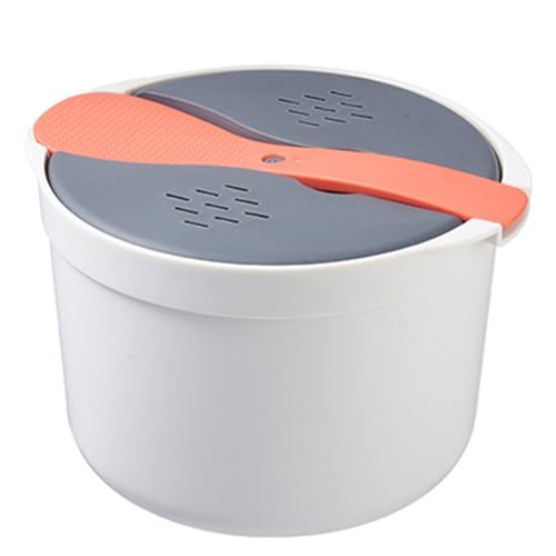 Koolenry Mikrowellen-Reiskocher, Tragbarer Lebensmittelbehälter, Multifunktionaler Dampfgarer, Reiskocher, Bento-Lunchbox, Dampfgarer von Koolenry