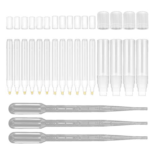 Koolenry Nachfüllbare Farbmarkierungen (16pcs), Leere Lackmarkierungen für Kunstprojekte, Malerei-Touch-Up-Stifte Füllbar von Koolenry