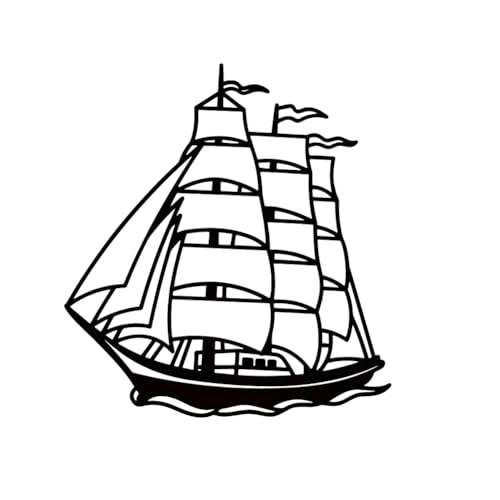Koolenry Nautische Geschenk Wandhänge, Metall Segelboot Wandkunst, Nachahmung Ancient Ship Decor, Segelschiff Metallschild Koolenry Nautische Geschenk Wandhänge, Metall Segelboot Wandkunst, Nachahmung Ancient Ship Decor, Segelschiff Metallschild von Koolenry