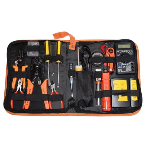 Koolenry Netzwerkwartungs-Werkzeugset Netzwerkwartungs-Werkzeugset Netzwerkwartungswerkzeug Netzwerkkabel-Messwerkzeug EU-Stecker von Koolenry