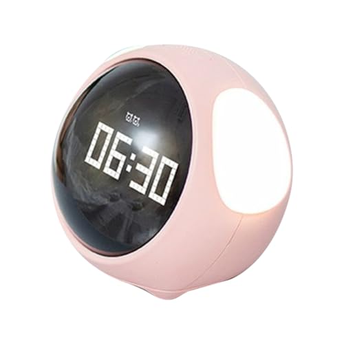 Koolenry Niedliches Kinderzimmer- LED-Digitalmodus- mit Ausdrucksfunktion Schlummerfunktion Nachtlicht Helligkeitsstufe Nordic Pink Koolenry Niedliches Kinderzimmer- LED-Digitalmodus- mit Ausdrucksfunktion Schlummerfunktion Nachtlicht Helligkeitsstufe Nordic Pink von Koolenry
