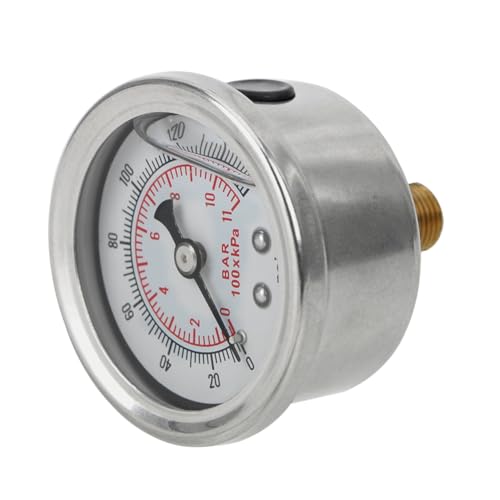 Koolenry Öldruckmesser Flüssigmesser Kraftstoffsystem 0-160 Psi 1/8 NPT Ölstandsanzeigeüberwachungstester von Koolenry
