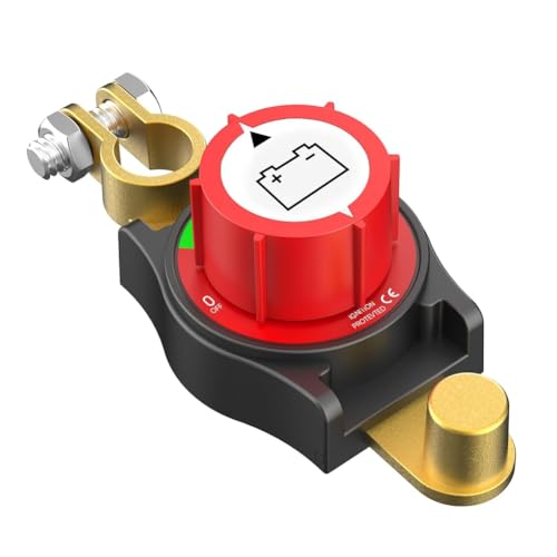 Koolenry Oberer Batterietrennschalter 12 V, Batterie-Kill-Schalter Minus ein/Aus 12-48 V Oberer Batterieschalter für Autos Koolenry Oberer Batterietrennschalter 12 V, Batterie-Kill-Schalter Minus ein/Aus 12-48 V Oberer Batterieschalter für Autos von Koolenry