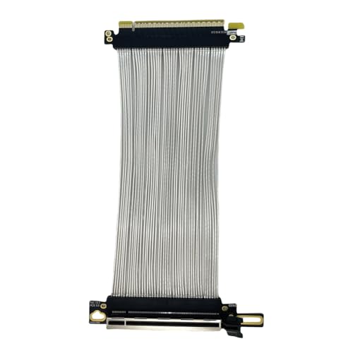 Koolenry PCIe 5.0 X16 GPU Grafikkarten-Verlängerungskabel PCI-E 5.0 Gen5 64GB/S Versilbertes Kabel 90° Rechtwinkliges Riser-Kabel 10cm Koolenry PCIe 5.0 X16 GPU Grafikkarten-Verlängerungskabel PCI-E 5.0 Gen5 64GB/S Versilbertes Kabel 90° Rechtwinkliges Riser-Kabel 10cm von Koolenry