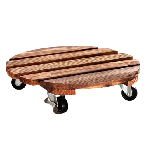 Koolenry Pflanzenwagen mit Rädern, Robustes Pflanzenregal, Rund mit Feststellbaren Metallrädern, Geeignet für Den Außen- und Innenbereich Koolenry Pflanzenwagen mit Rädern, Robustes Pflanzenregal, Rund mit Feststellbaren Metallrädern, Geeignet für Den Außen- und Innenbereich von Koolenry