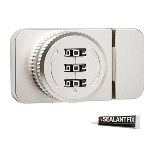 Koolenry Schlüsselloses Kombinationsschloss, Kein Einstanzen Des Passworts, Vitrinenschloss, Schnalle, Schließfach, Hardware, Glasschranktürschloss Koolenry Schlüsselloses Kombinationsschloss, Kein Einstanzen Des Passworts, Vitrinenschloss, Schnalle, Schließfach, Hardware, Glasschranktürschloss von Koolenry