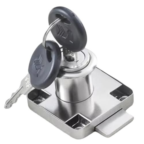 Koolenry Schubladenschloss für Bürotisch, Zinklegierung, Diebstahlschutz für Möbel, Schranktürschloss, Aktenschrankschloss, Gleicher Schlüssel, Kurzer von Koolenry