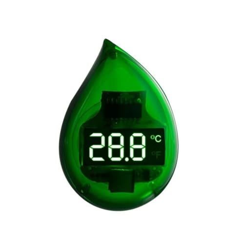 Koolenry Selbstklebendes Aquarium-Thermometer, LCD-Digital-Mini-Thermometer für Aquarien, Freies Umschalten Von ℃/℉, Temperaturmessgerät 0-90 ℃ von Koolenry