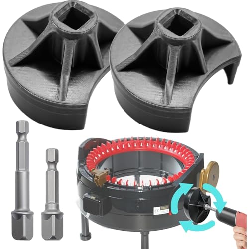 Koolenry Strickmaschinenadapter mit Sechskant-Bit-Elektroschrauber-Aufsatz für Bohrmaschine, für Express 22 Nadeln/ 46-Nadeln von Koolenry